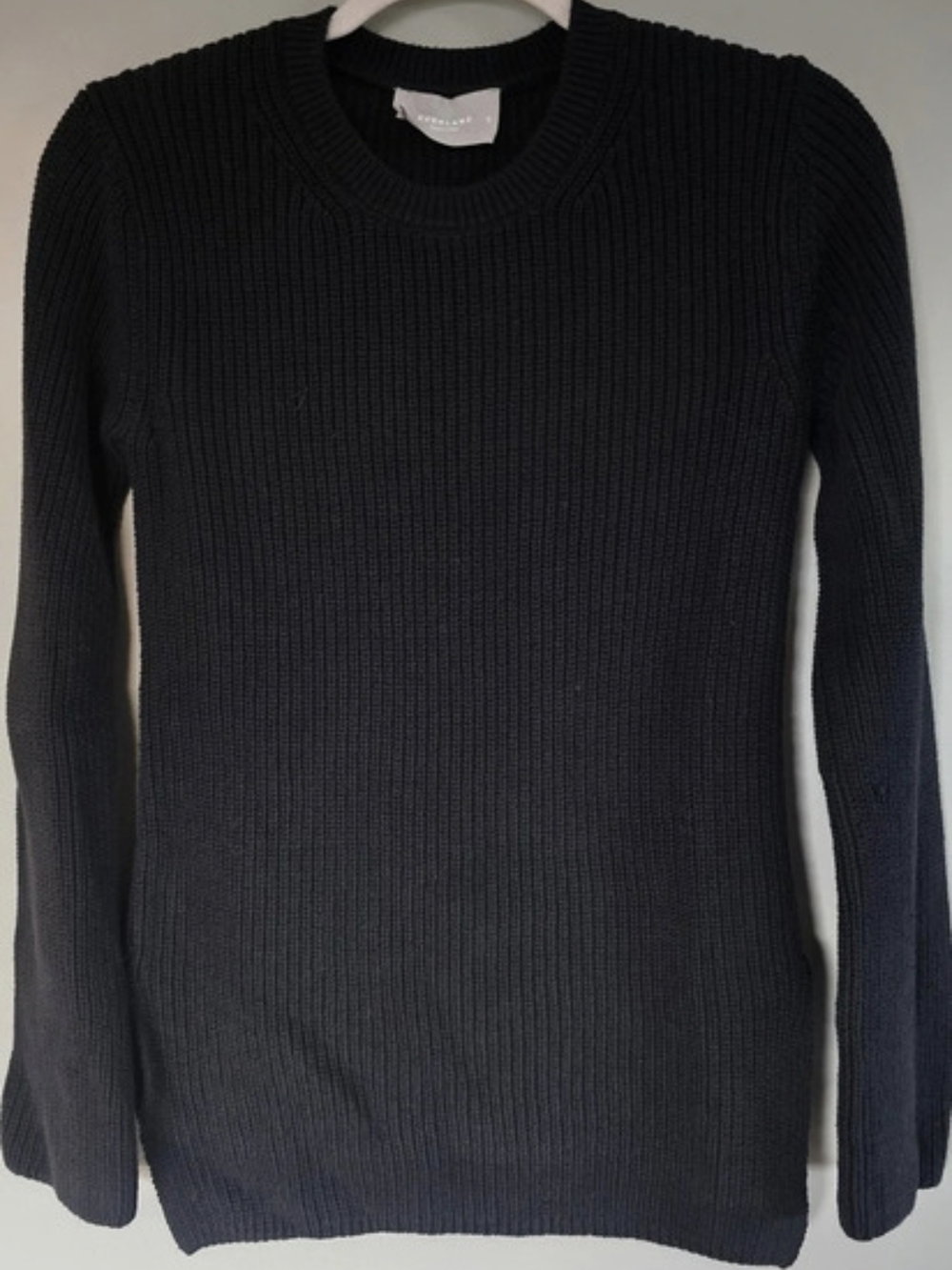 Everlane The Organic Cotton Rib Crew Ribbed Crewneck Sweater